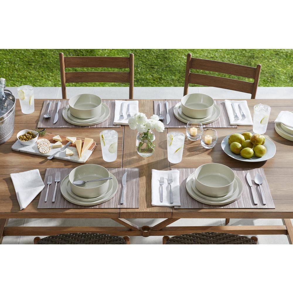 Home Decorators Collection Trenblay Coupe Melamine Dinner Plates in Natural Beige (Set of 6)