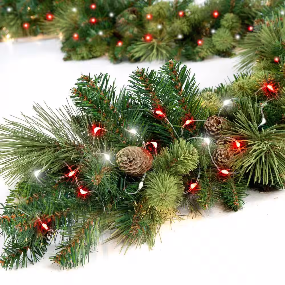 None Outdoor/Indoor 12 ft. Battery Operated Micro Bulb Integrated LED String Light/Fairy Lights Red (3-Pack)