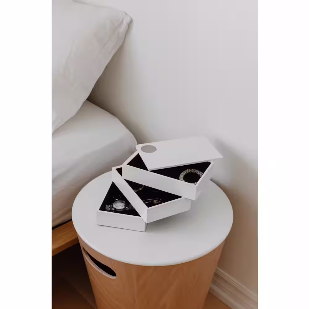 Umbra Spindle White Storage and Jewelry Box