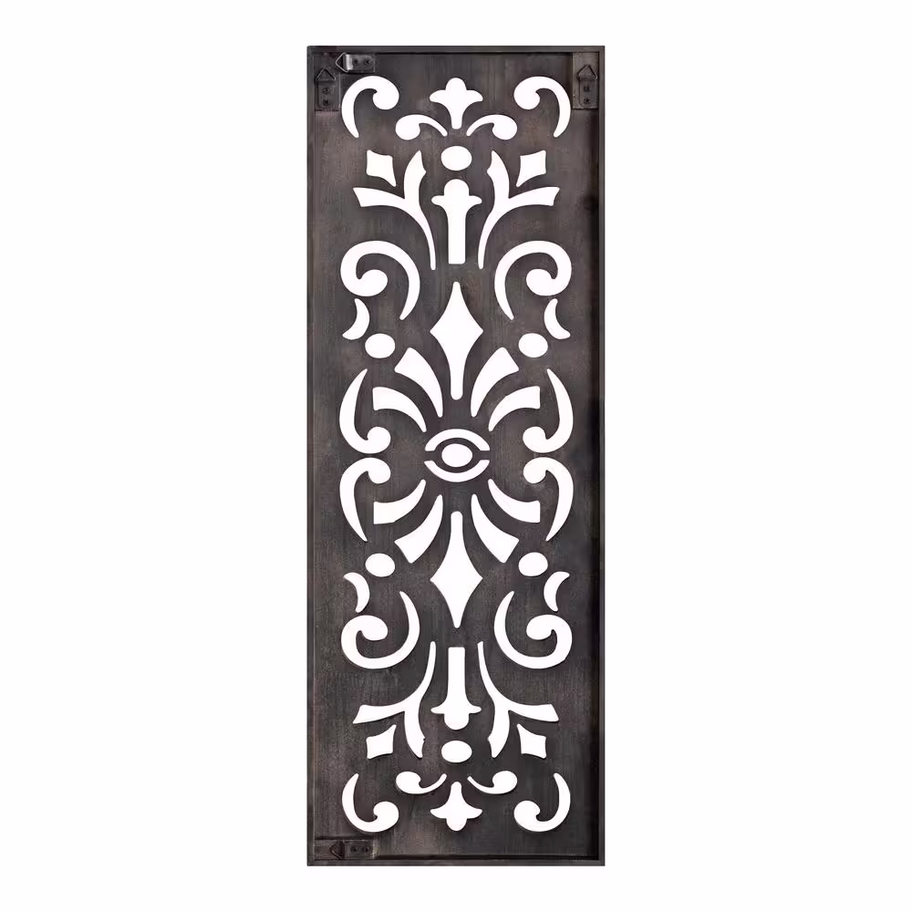 Kate and Laurel Palmares Wood Gray Wall Art Plaque