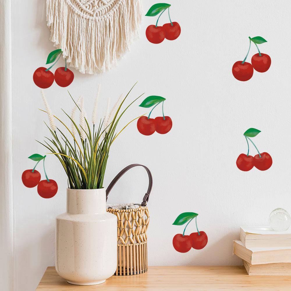 Tempaper Cherry Peel and Stick Wall Decals (Set of 7)