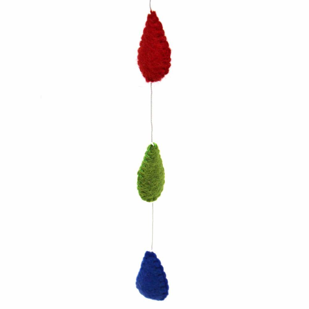 Global Crafts Colorful Raindrops Baby Nursery Felt Mobile