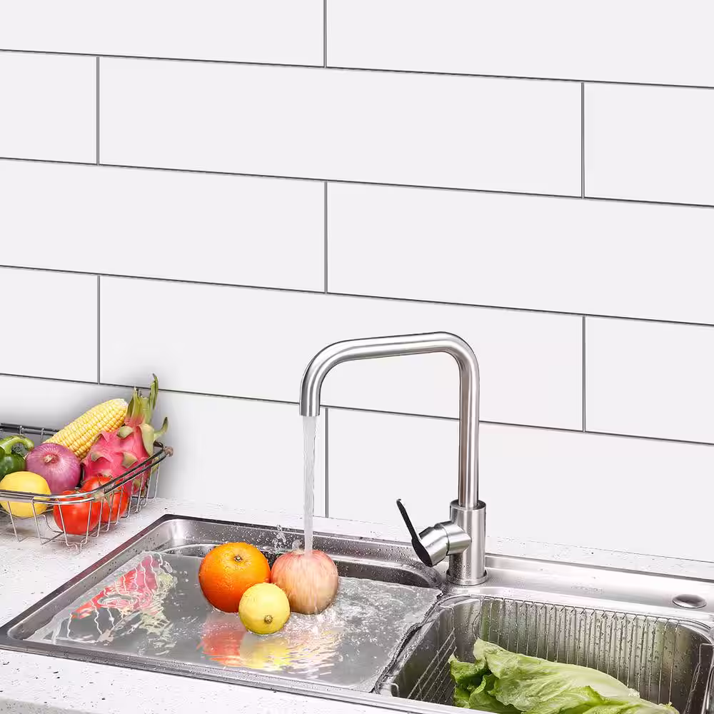 MURELLA White Plank 5 in. x 24 in. SPC Peel and Stick Backsplash Tile (0.8 sq. ft./pack)