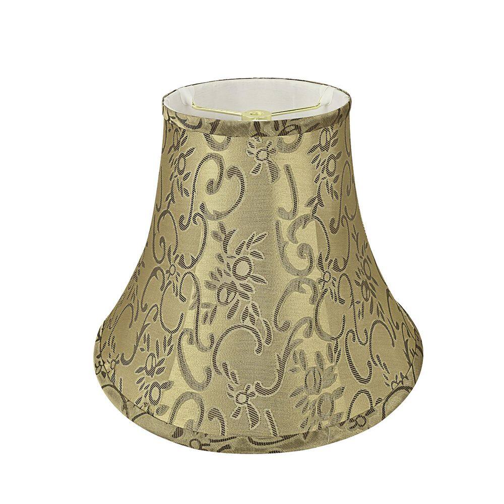 Aspen Creative Corporation 12 in. x 9-1/2 in. Brown with Gold Accents Bell Lamp Shade