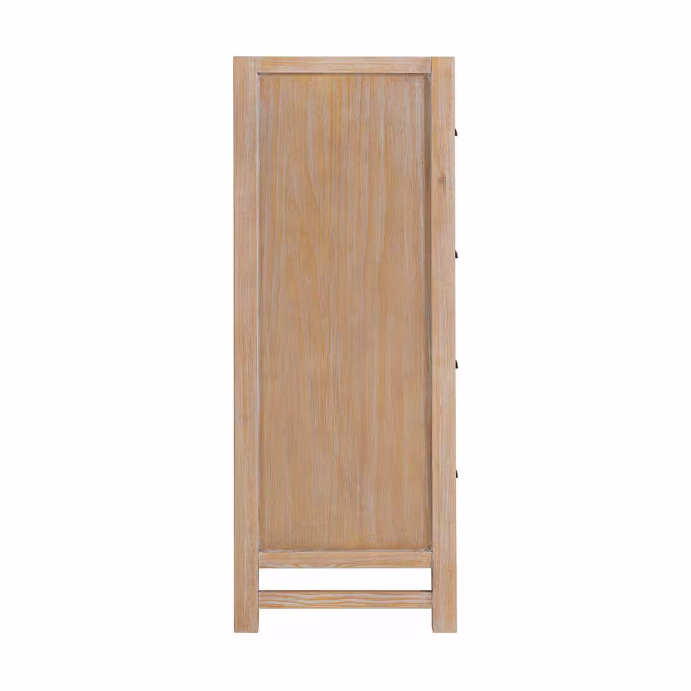 Alaterre Furniture Arden 5-Drawer Wood Chest in Light Driftwood (36 in. W x 18 in. D x 48 in. H