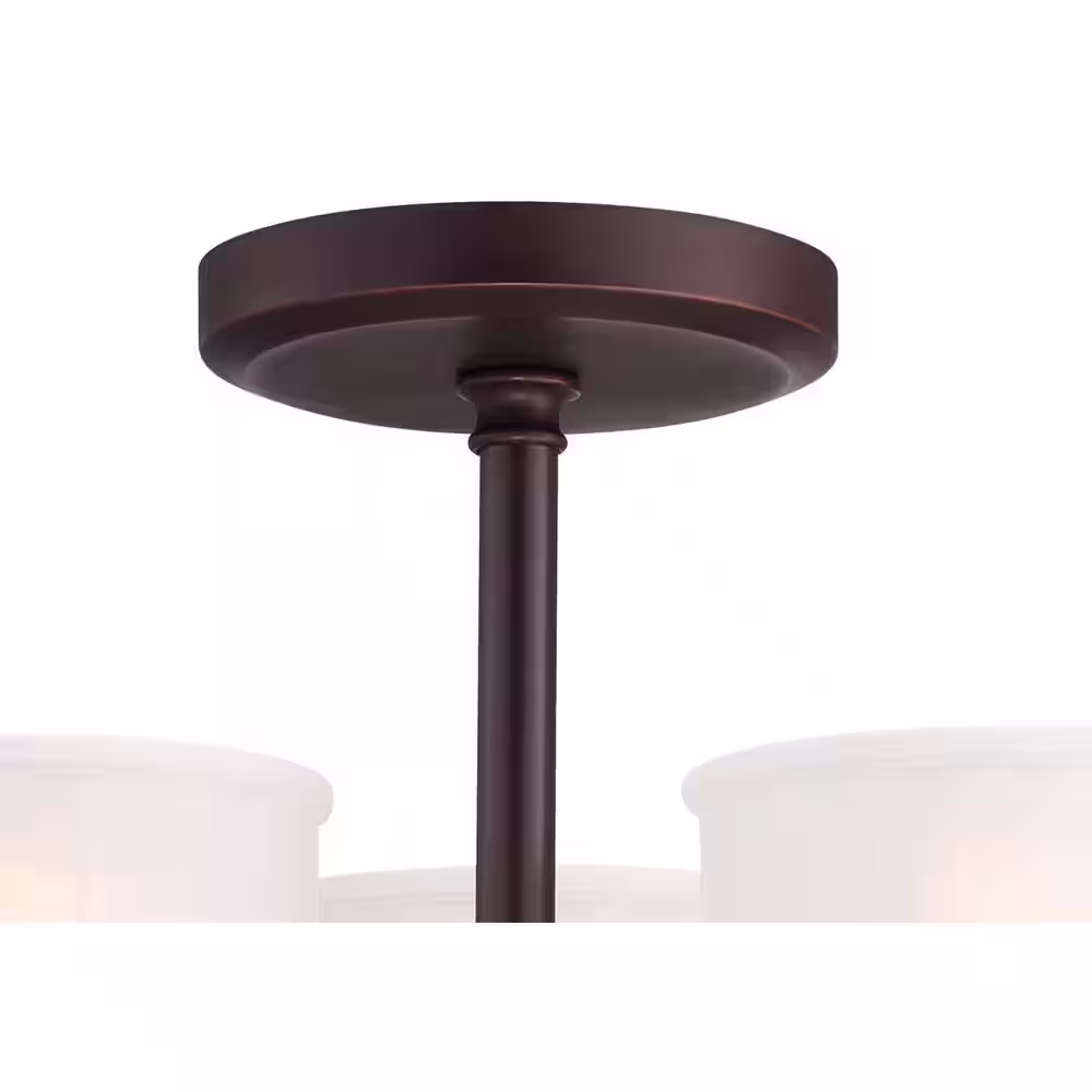 Minka Lavery 1730 Series 3-Light Lathan Bronze Semi-Flush Mount