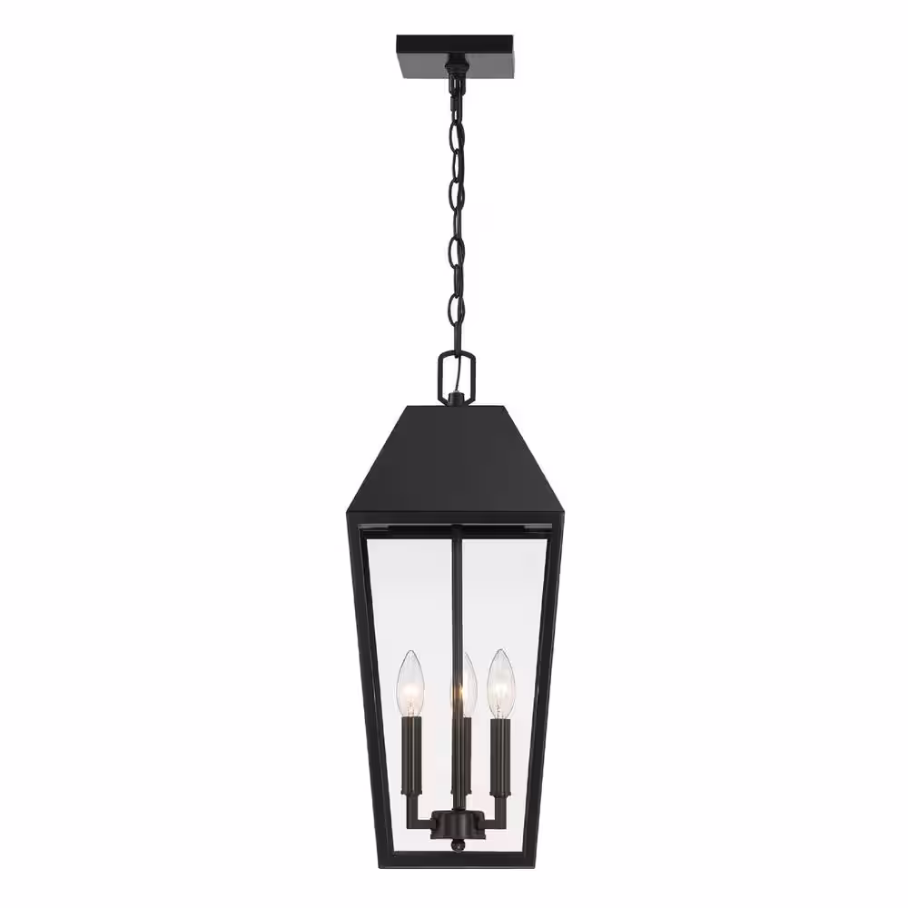 EasyLite 3-Light Black Outdoor Pendant Light