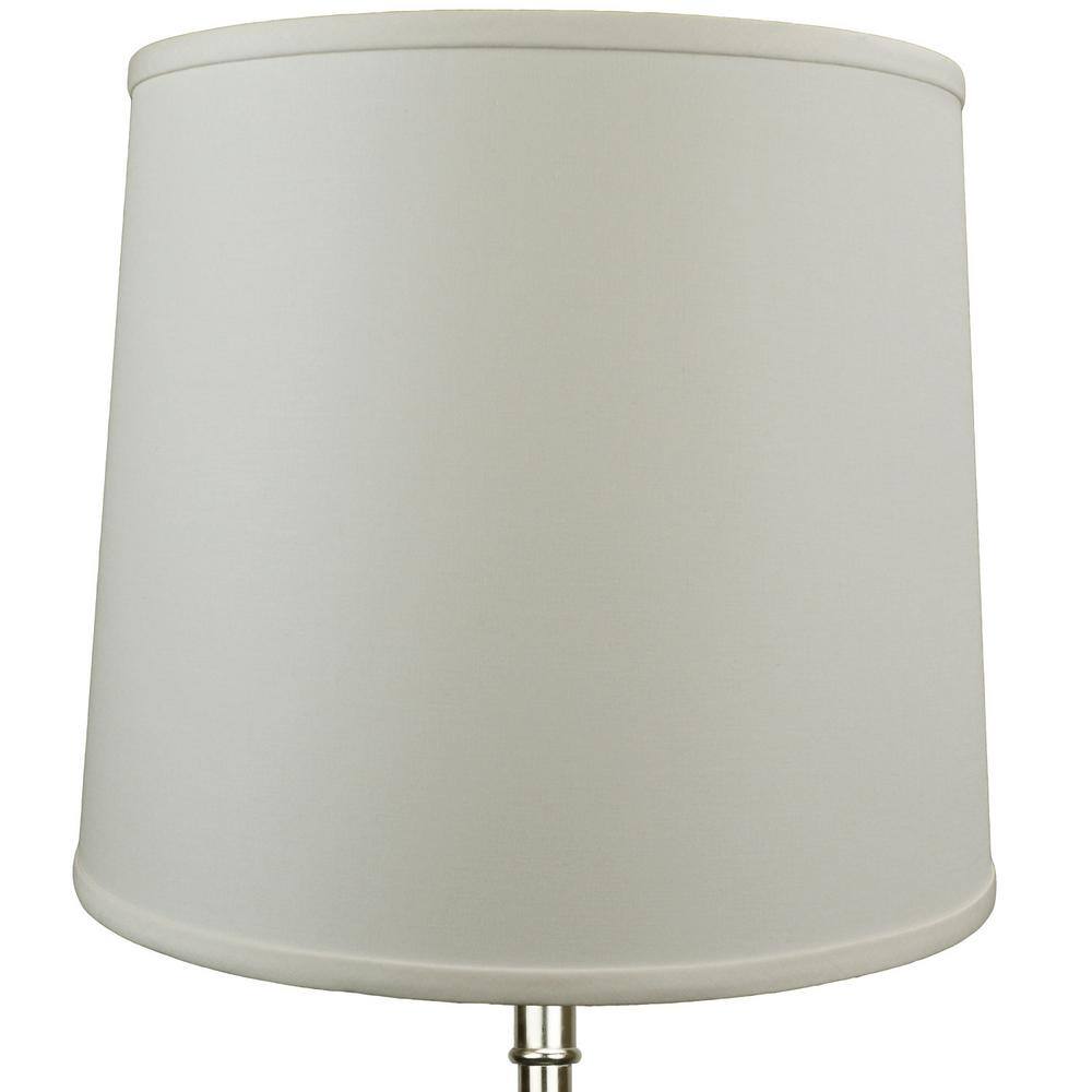 FenchelShades.com 14 in. Top Diameter x 16 in. Bottom Diameter x 14 in. Slant Linen Ivory Empire Lamp Shade