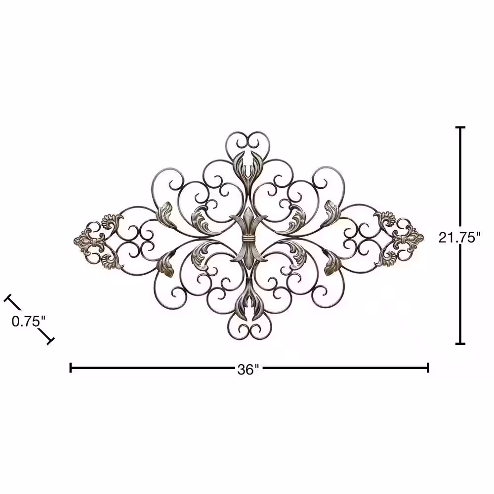 Stratton Home Decor Ornate Scroll Wall Decor