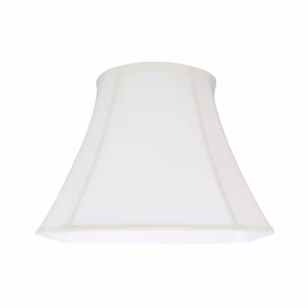 Aspen Creative Corporation 18 in. x 15 in. Off White Bell Curve Corner Lamp Shade