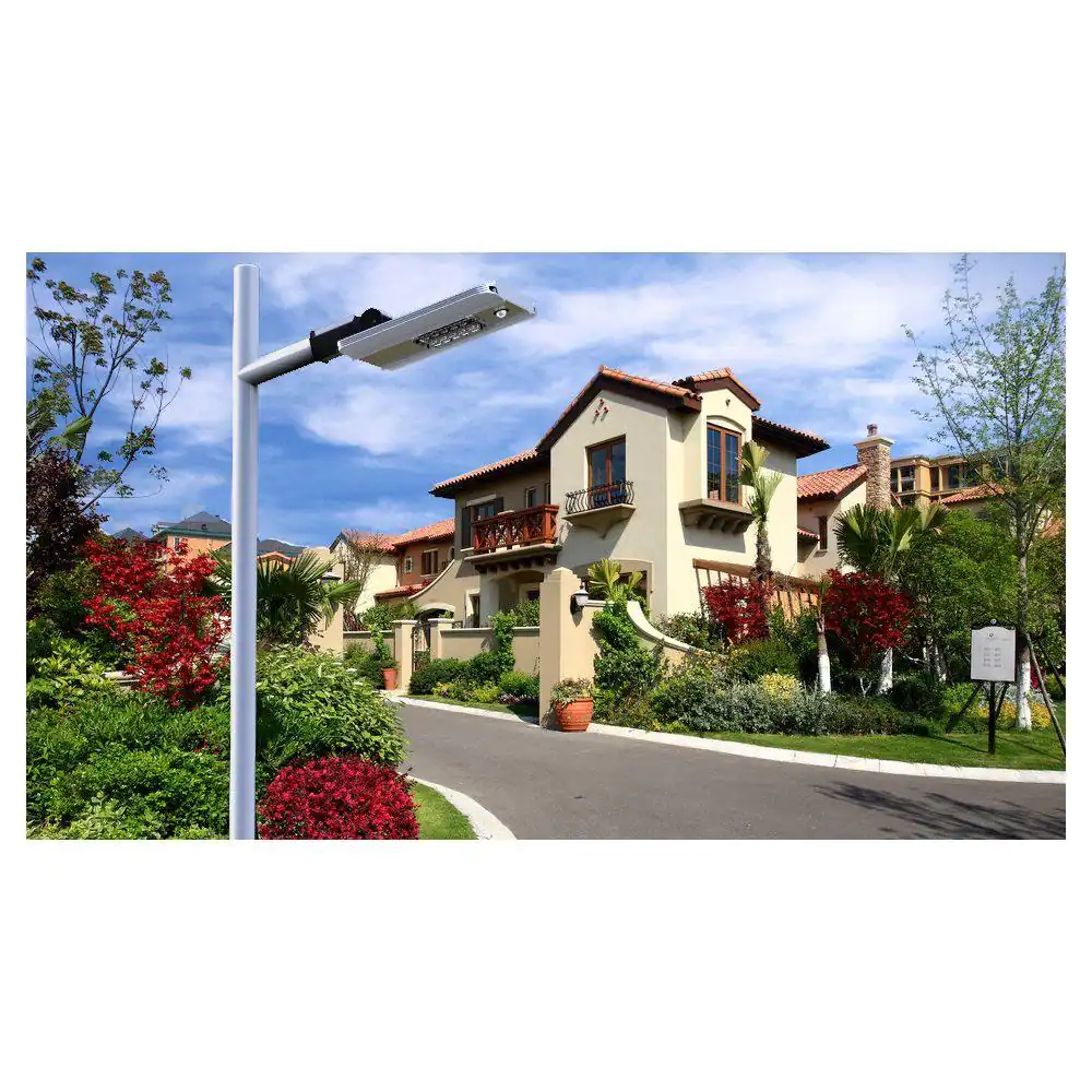 eLEDing Solar Power SMART LED Street Light for Commercial and Residential Parking Lots, Bike Paths, Walkways, Courtyard