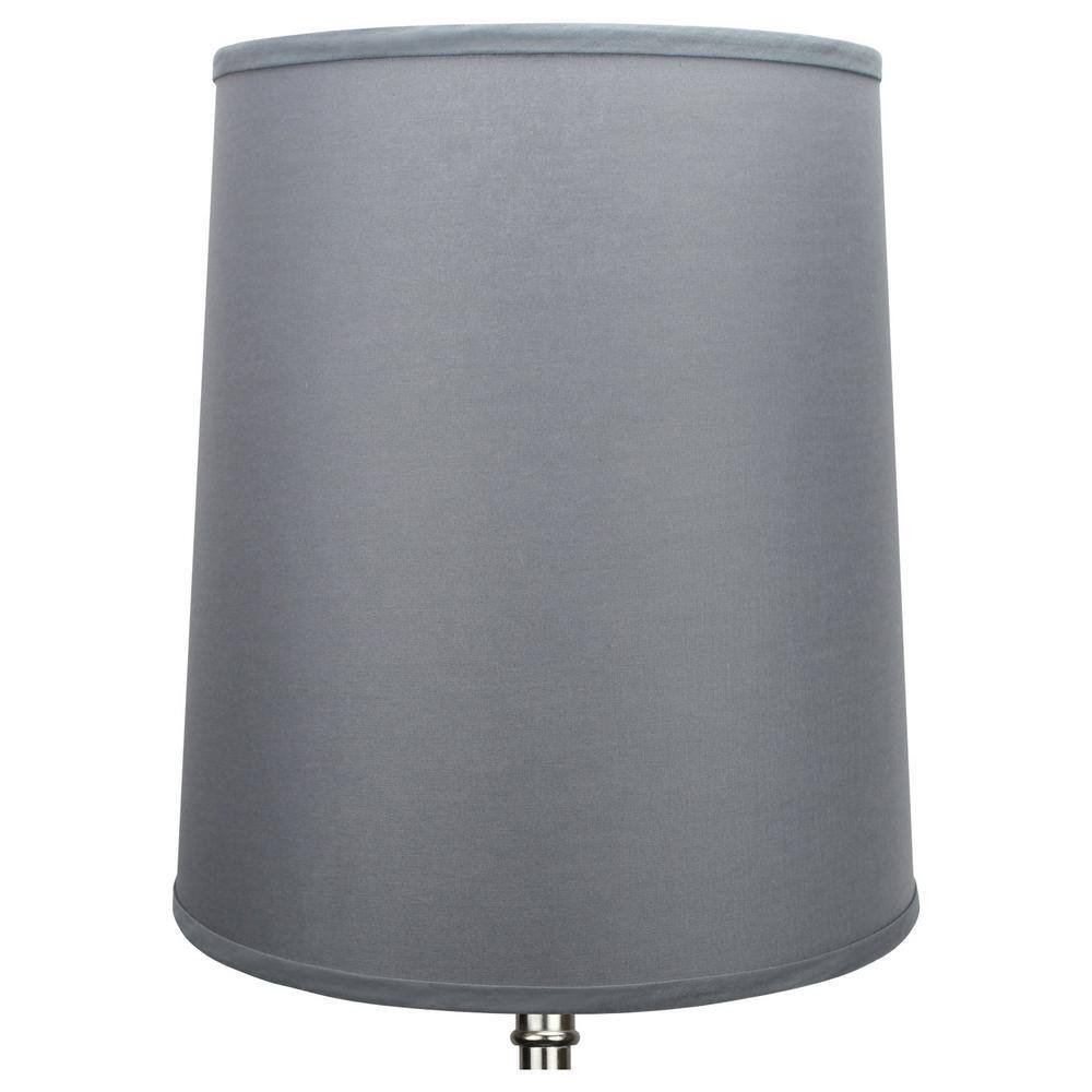FenchelShades.com Fenchel Shades 13 in. Top Diameter x 15 in. Bottom Diameter x 17 in. Slant, Linen Graphite Empire Lamp Shade