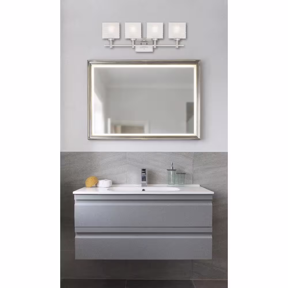 Westinghouse Alexander 4-Light Brushed Nickel Wall Mount Bath Light