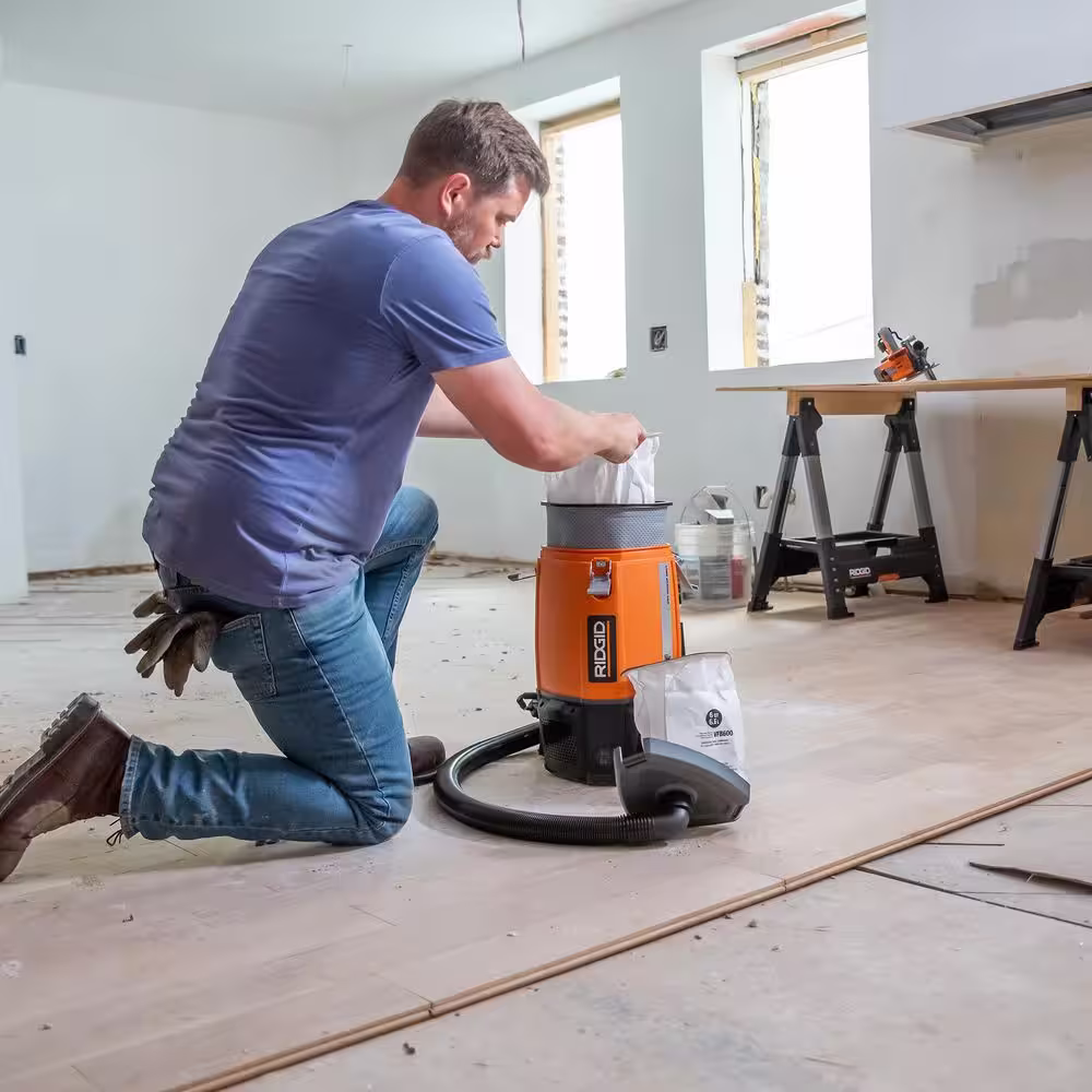 RIDGID Replacement Dry Pick-up Only General Debris Filter Bags for RIDGID 6 Quart NXT Backpack Vacuum HDB600 (2-Pack)