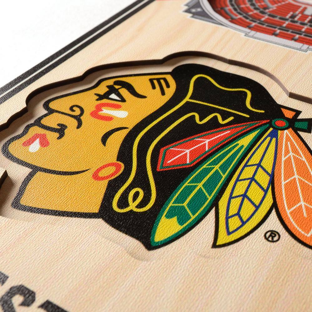 YouTheFan NHL Chicago Blackhawks 6 in. x 19 in. 3D Stadium Banner-United Center