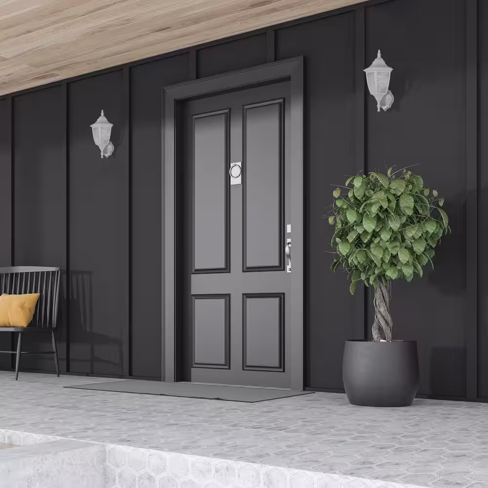 Designers Fountain Waterbury 14.25 in. White 1-Light Outdoor Line Voltage Wall Sconce with No Bulb Included