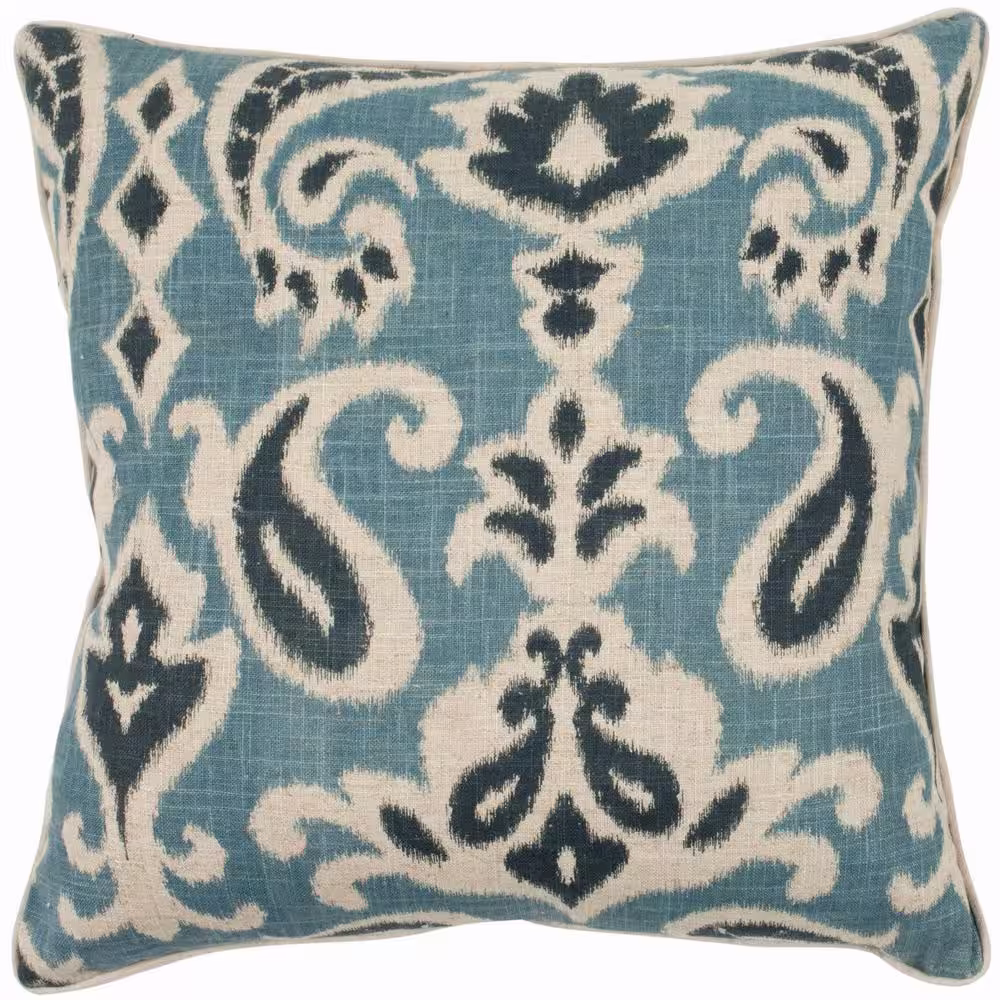 SAFAVIEH Dylan Blue 18 in. x 18 in. Throw Pillow Set of 2