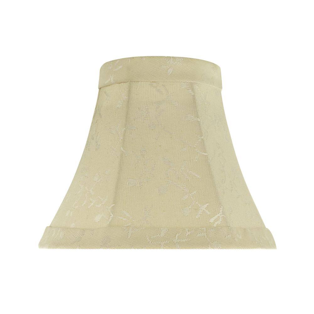 Aspen Creative Corporation 6 in. x 5 in. Butter Creme and Checkered Pattern Bell Lamp Shade (6-Pack)