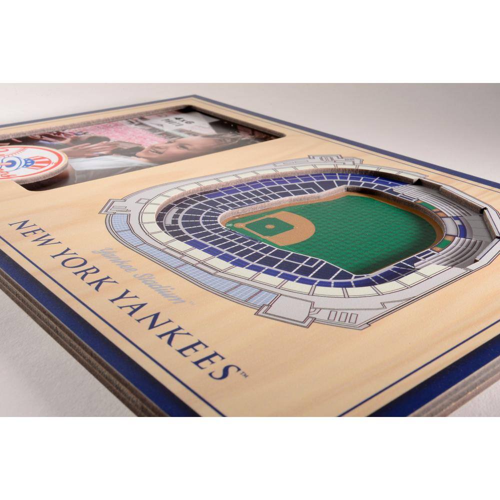 YouTheFan MLB New York Yankees Team Colored 3D StadiumView with 4 in. x 6 in. Picture Frame