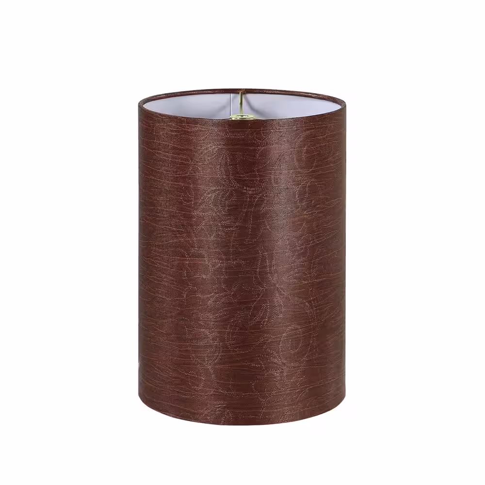 Aspen Creative Corporation 8 in. x 11 in. Brown Drum/Cylinder Lamp Shade