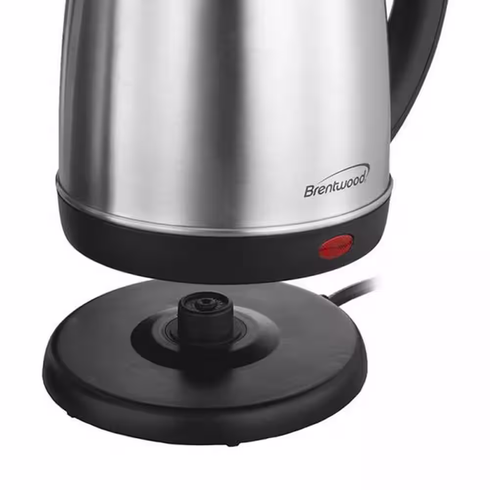 Brentwood 6.3-Cup Stainless Steel Electric Cordless Tea Kettle 1000w (Brushed)