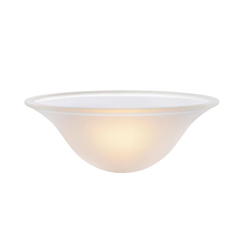 None 5-1/8 in. H x 13-1/4 in. Dia/Frosted Glass Shade For Torchiere Lamp, Swag Lamp and Pendant.