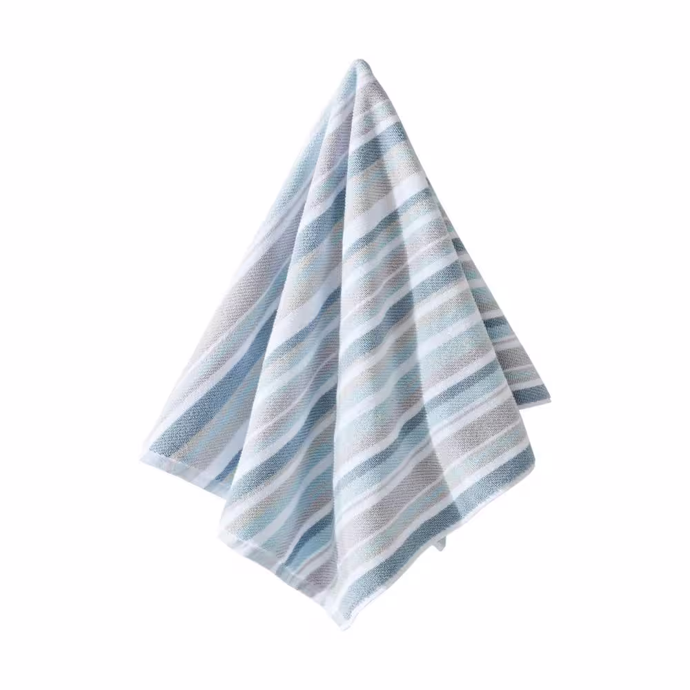 Tommy Bahama Ocean Bay Stripe 3-Piece Medium Blue Cotton Towel Set