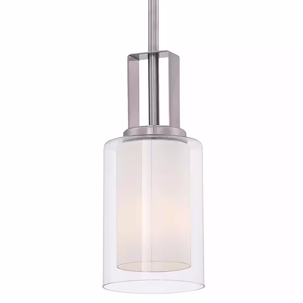 Minka Lavery Parsons Studio 1-Light Brushed Nickel Mini Pendant