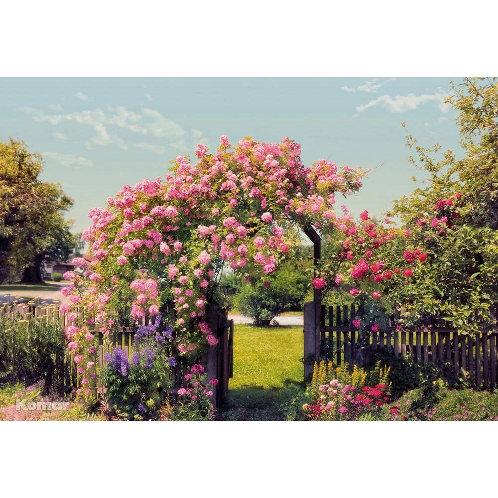 Komar 100 in. x 145 in. Rose Garden Wall Mural