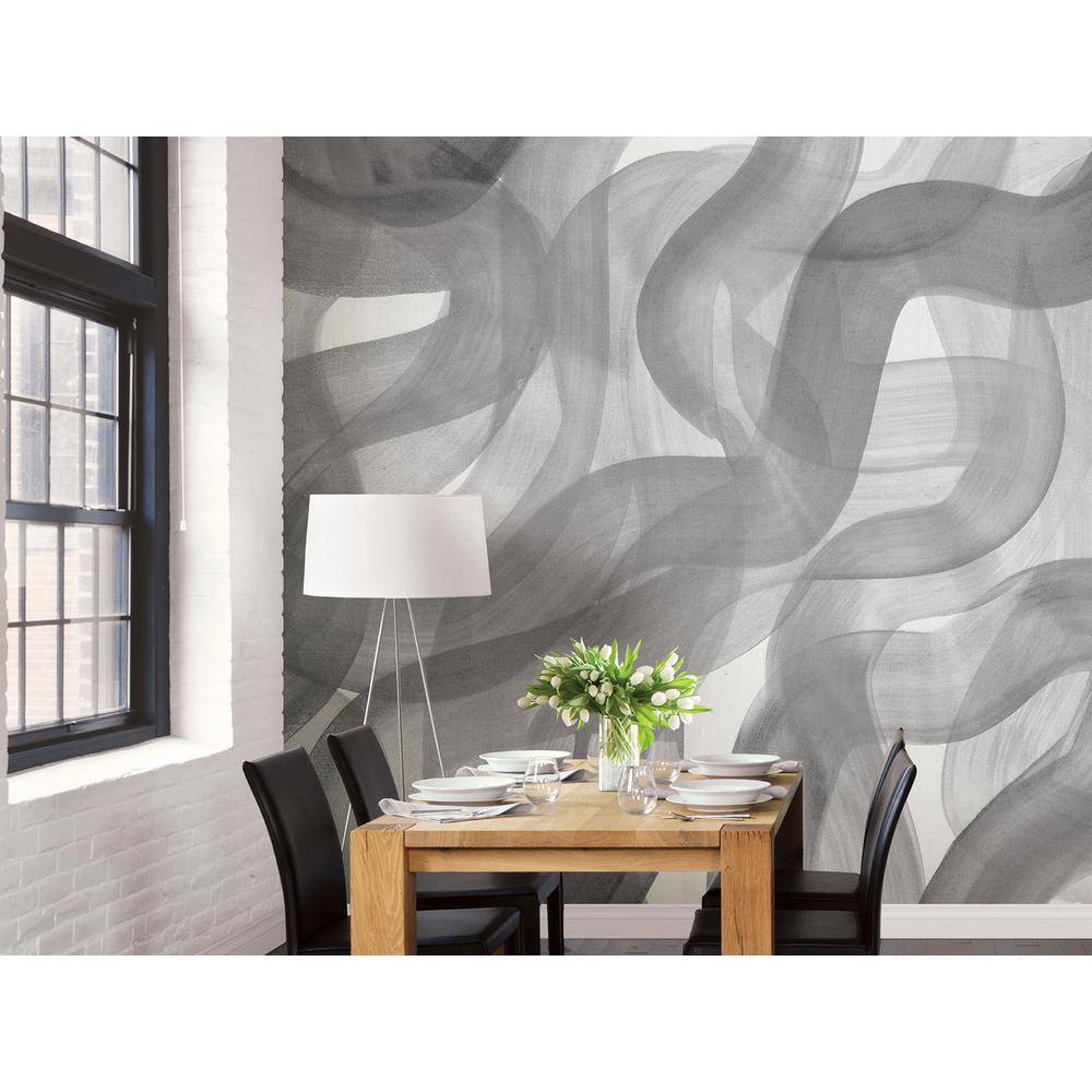 A-Street Prints Waves Grey Wall Mural