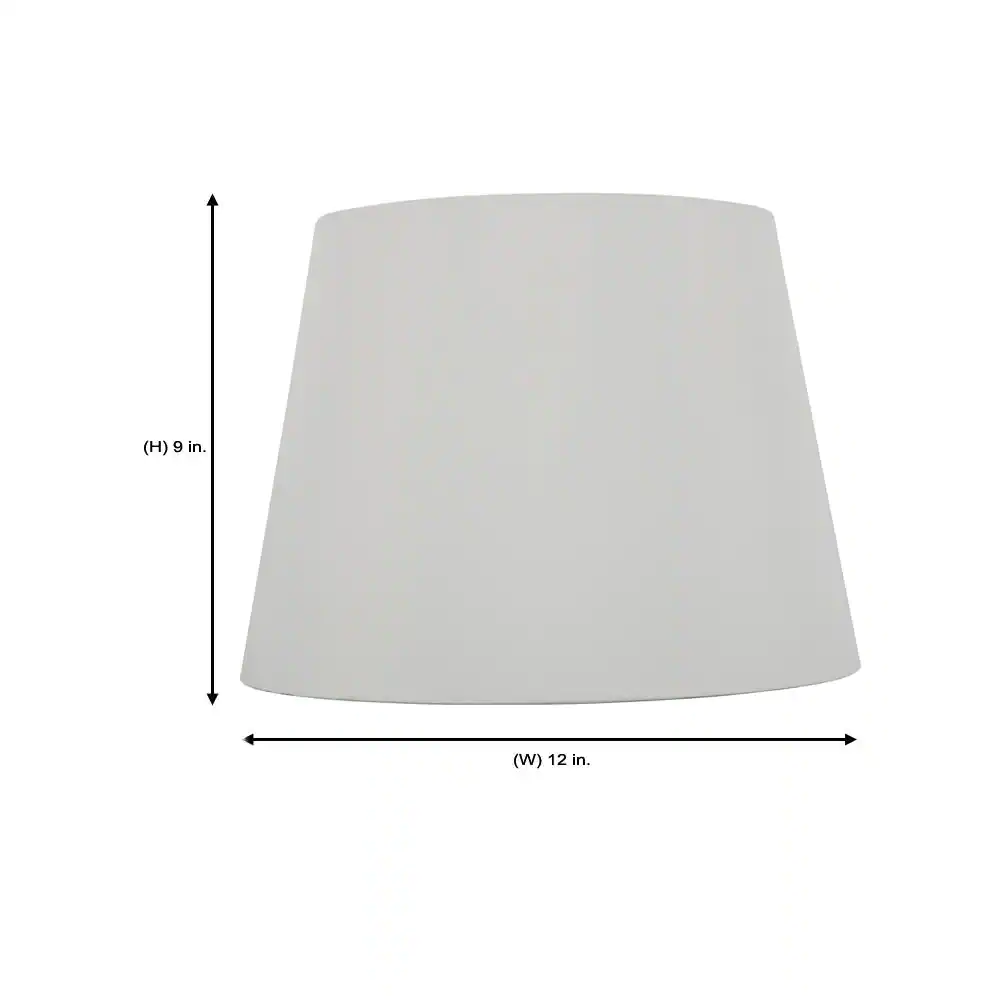 Hampton Bay Mix and Match 12 in. Dia x 9 in. H White Round Midsize Lamp Shade