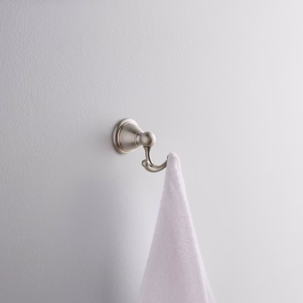 MOEN Brantford Double Robe Hook in Brushed Nickel