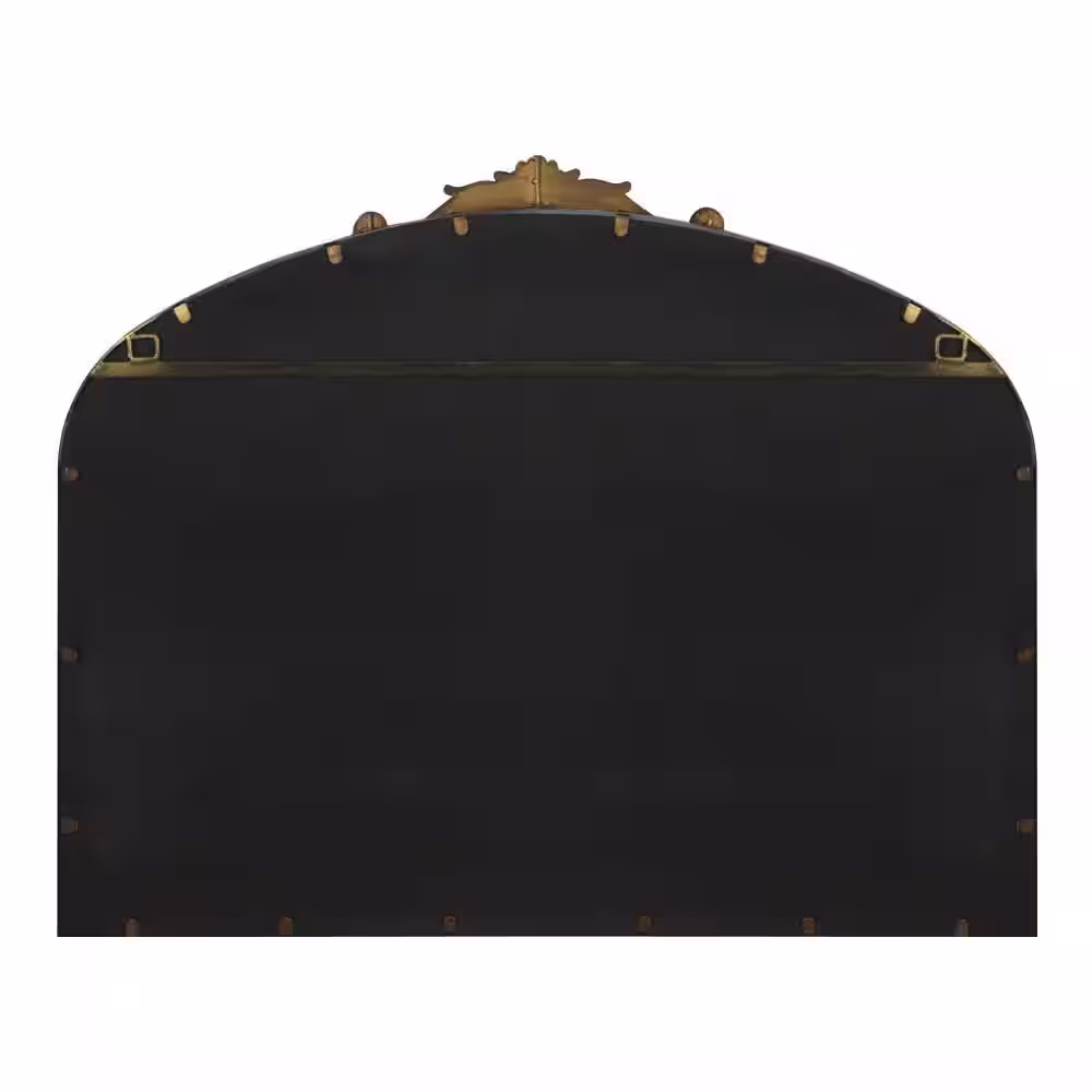 Kate and Laurel Arendahl 36.00 in. W x 28.50 in. H Arch Metal Gold Framed Traditional Wall Mirror
