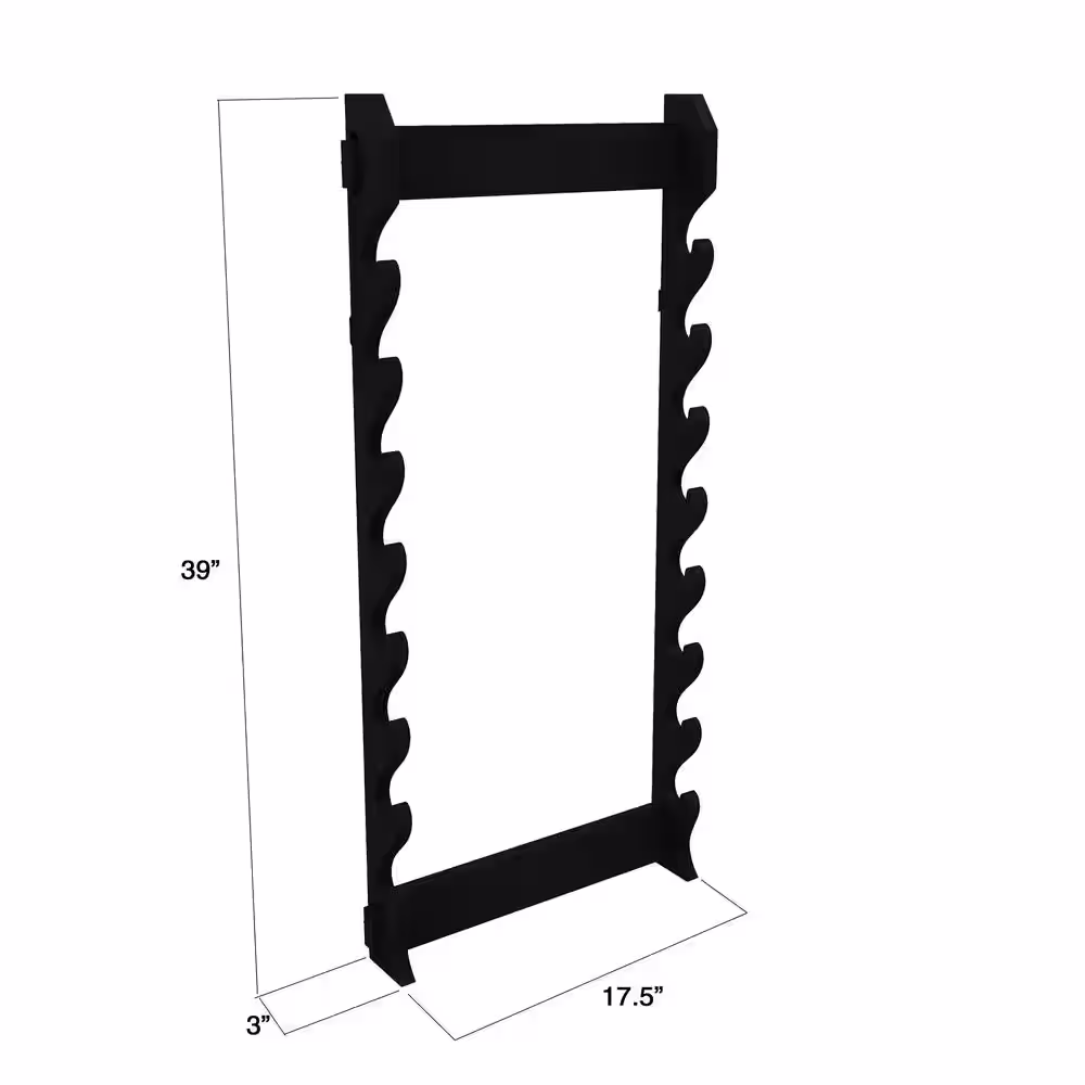 Trademark Wooden Deluxe Wall Hanging Sword Display (Holds 8-Swords)