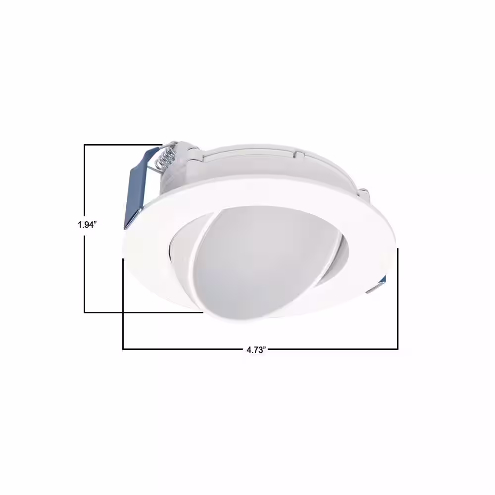 Halo 4 in. Selectable CCT (2700K-5000K) Canless Integrated LED Recessed Light Wide Beam Adjustable Gimbal Trim Kit (6-Pack)