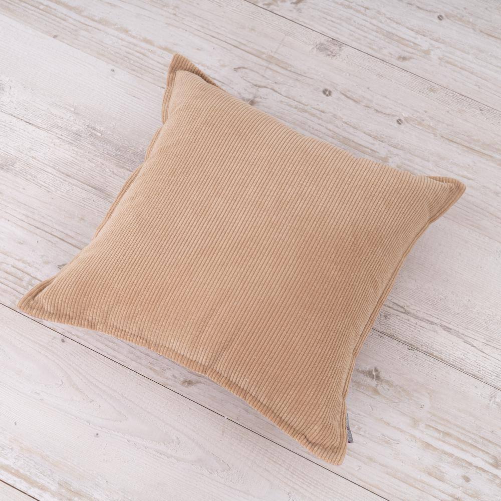 None Corde Du Roi Ribbed Pillow 18 in. x 18 in. Desert Dust