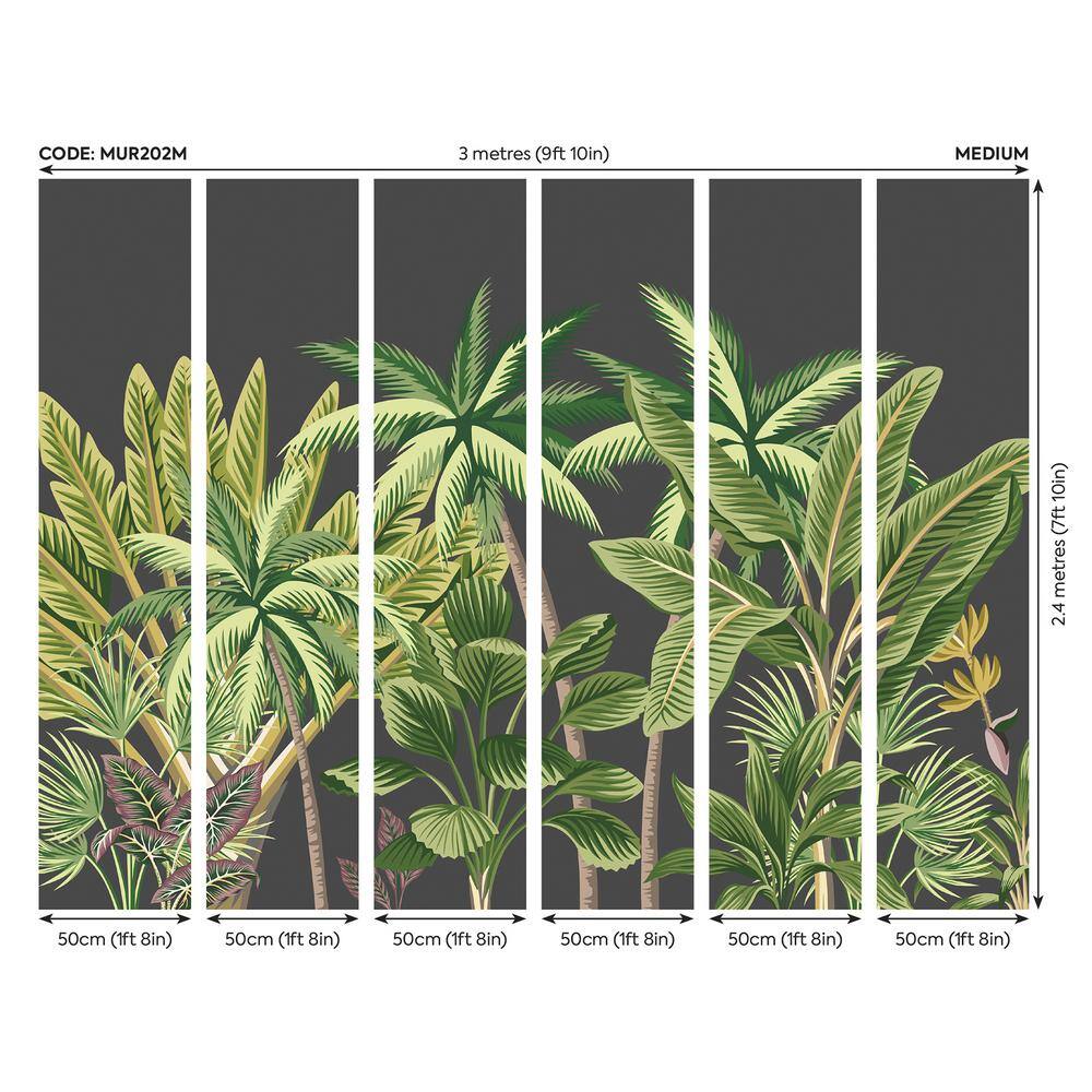 None Verdant Tropical Palm Trees Wall Mural