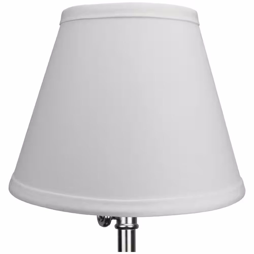 FenchelShades.com 5 in. Top Diameter x 9 in. Bottom Diameter x 7 in. Slant Linen Snow Empire Lamp Shade