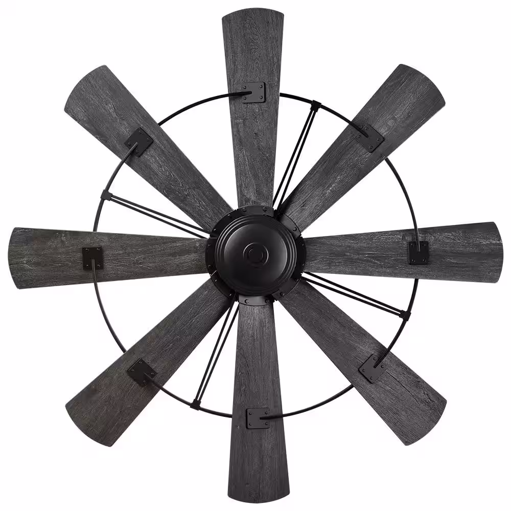 Home Decorators Collection Corinth 72 in. Indoor Matte Black Ceiling Fan with DC Motor and Remote Control Included