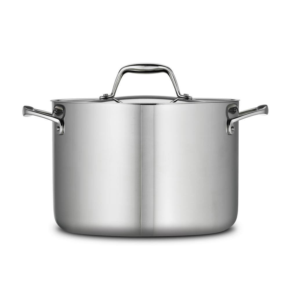 Tramontina Gourmet Tri-Ply Clad 8 qt. Stainless Steel Stock Pot with Lid