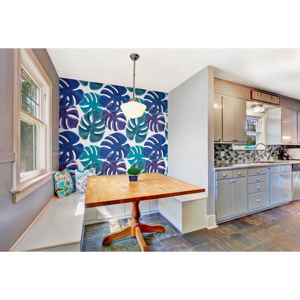 OhPopsi Multi Coloured Palm Leaves Wall Mural