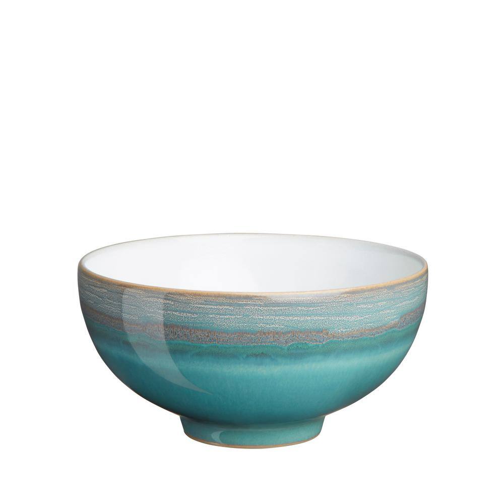Denby Azure 5 in. 4-Piece Turquoise Coast Rice Bowl Set