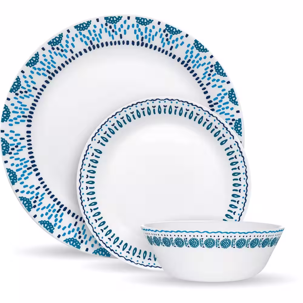 Corelle Everyday Opal 12-Piece Set Azure