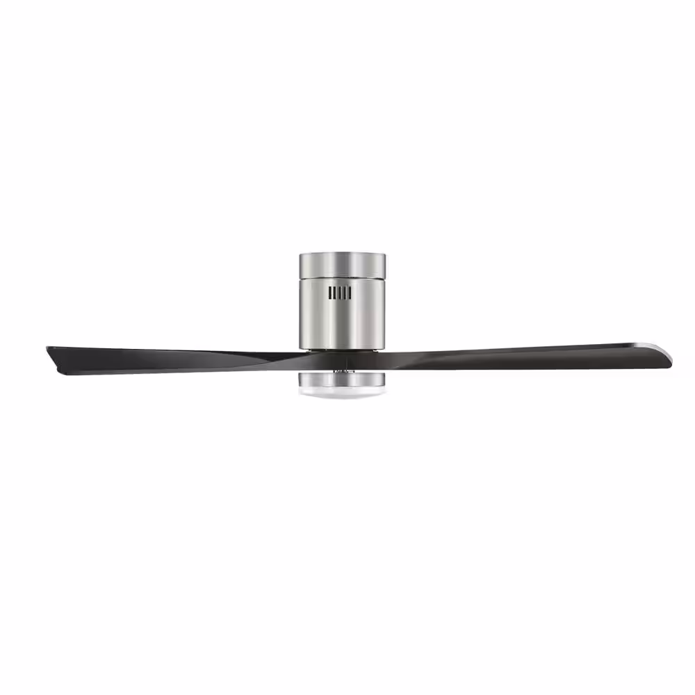Breezary Striver 52 in. LED Indoor Satin Nickel Ceiling Fans with Light and Remote Control