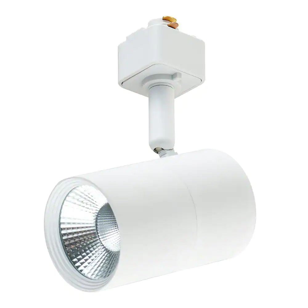 Hampton Bay White 1-Light Integrated LED Mini-Cylinder Linear Track Lighting Head