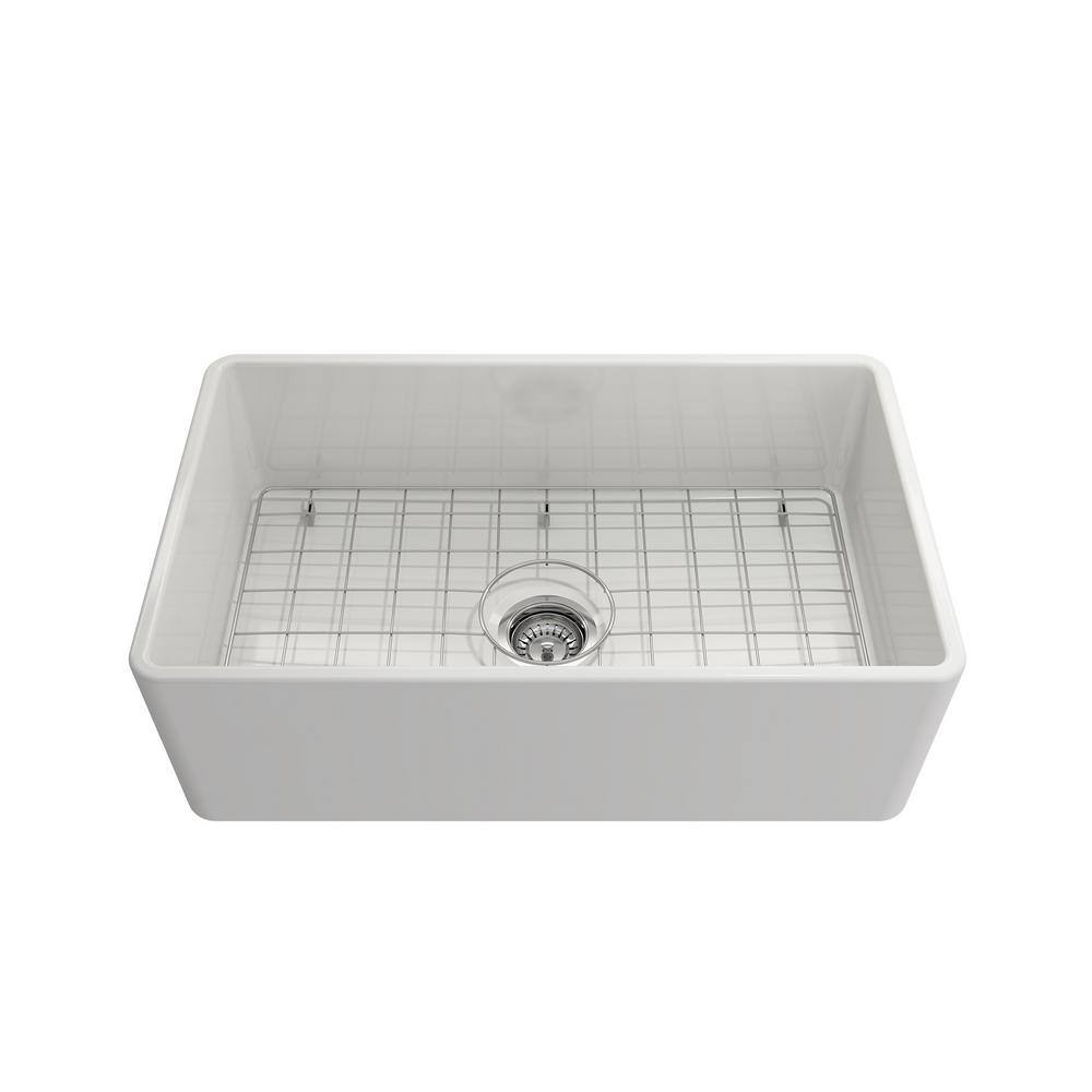 Glacier Bay 27.25 in. x 15.25 in. Sink Grid for 30 in. Apron Front Fireclay Single Bowl Kitchen Sink in Stainless Steel
