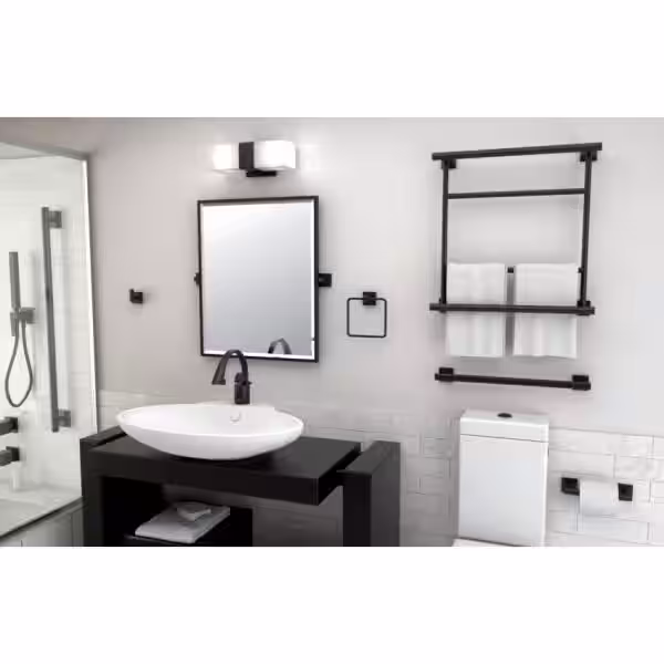 Gatco Elevate Single Post Euro Toilet Paper Holder in Matte Black