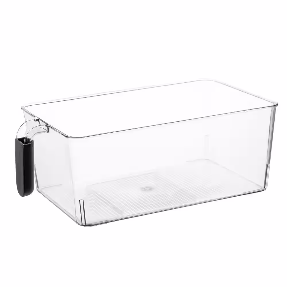 None Large Acrylic Food Storage Container Kitchen Organizer with Handles 2-Pack
