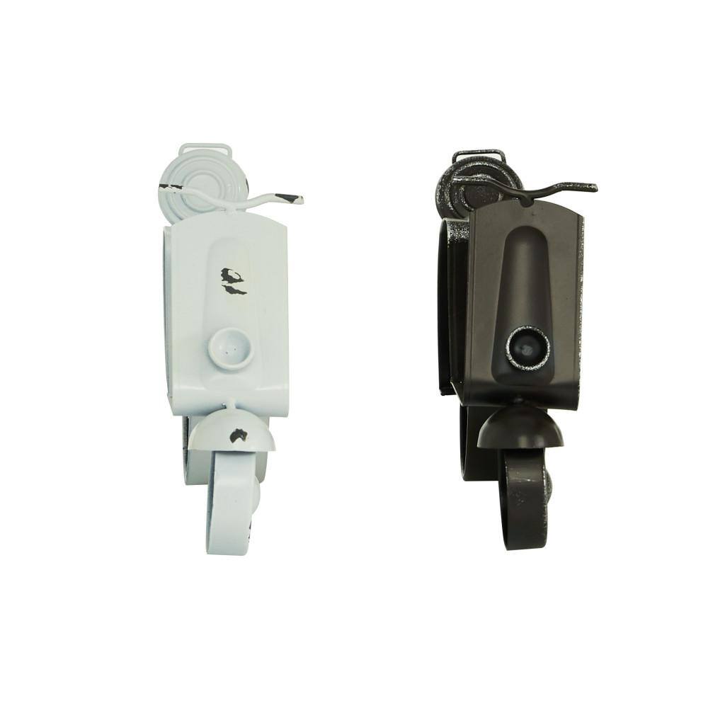 Litton Lane Black Metal Country Cottage Analog Tabletop Clock (Set of 2)