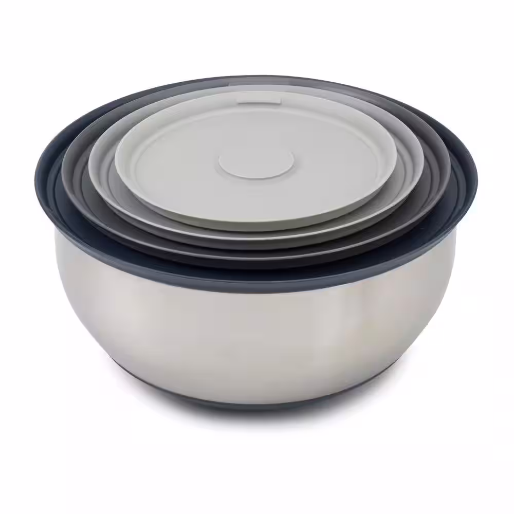 Joseph Joseph Nest Stainless Steel Mixing Bowl Prep and Store 8-Piece Bowl and Lid Set
